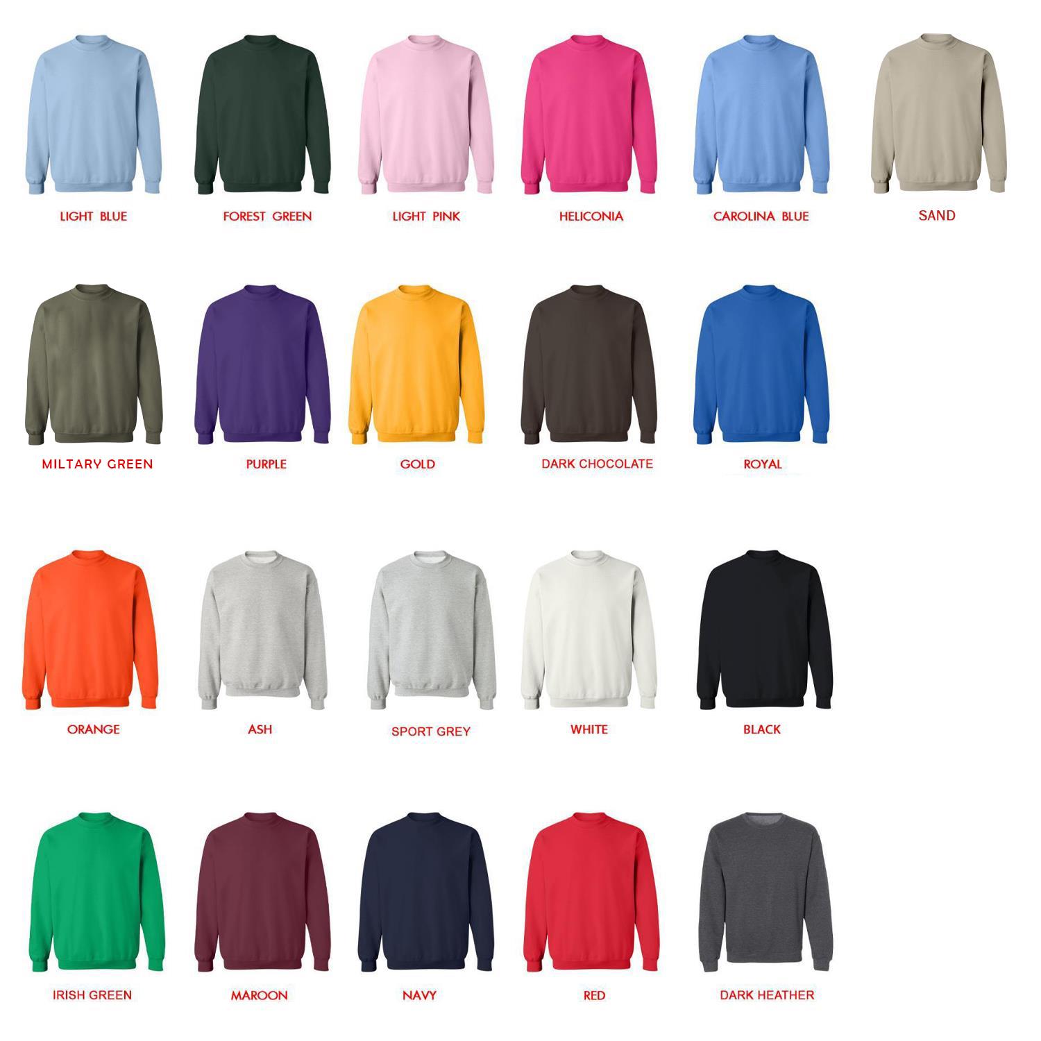 sweatshirt color chart - Finding Nemo Store