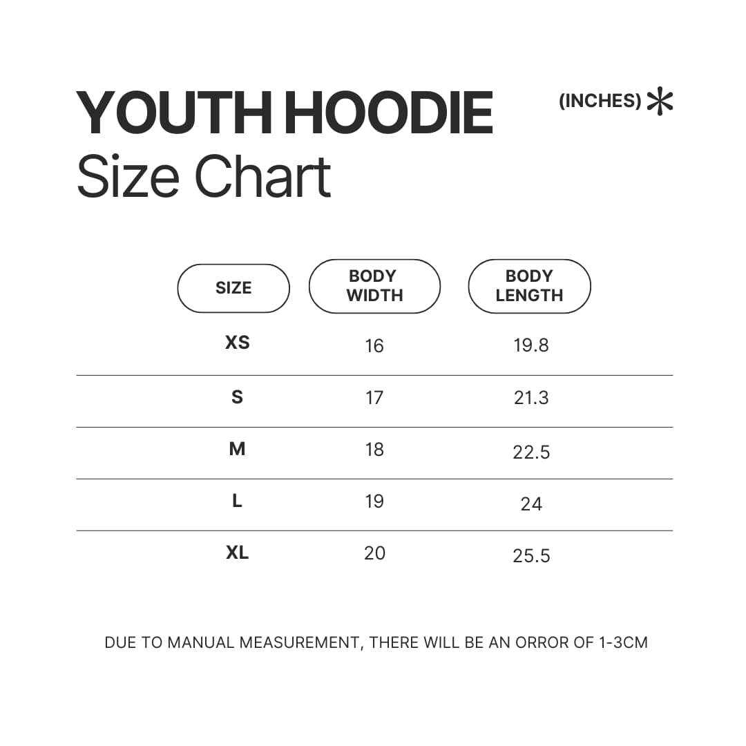 Youth Hoodie Size Chart - Finding Nemo Store