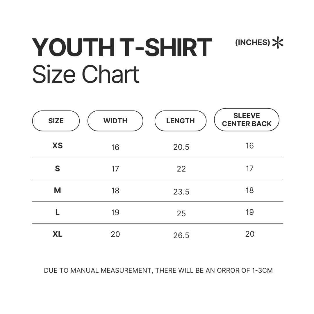 Youth T shirt Size Chart - Finding Nemo Store
