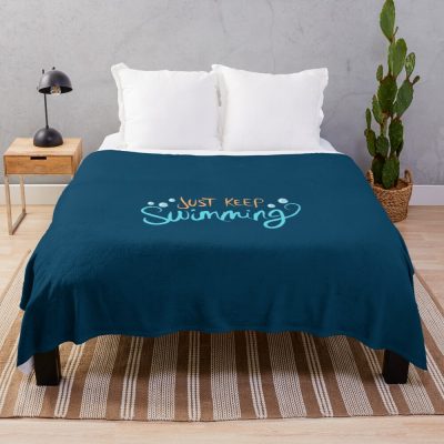 Just Keep Swimming Throw Blanket