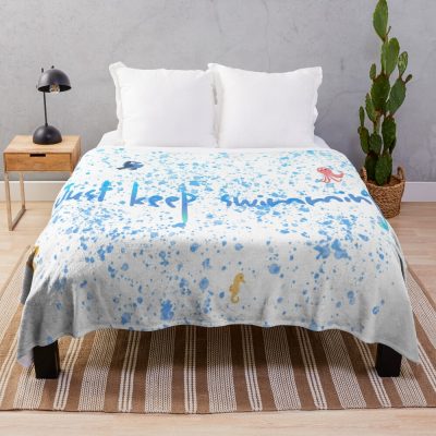 Just Keep Swimming Throw Blanket