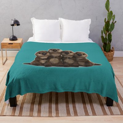 Otters From Finding Dory Throw Blanket