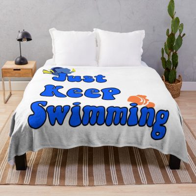 Keep Swimming Throw Blanket