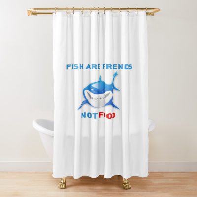 Fish Are Friends Not Food Finding Nemo Shower Curtain