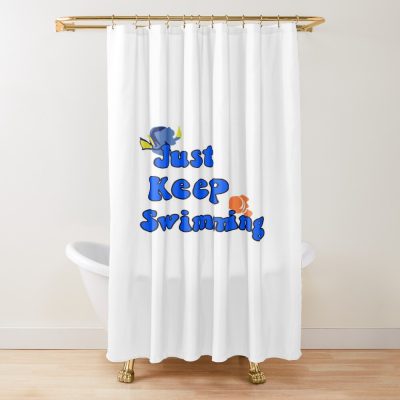 Keep Swimming Shower Curtain