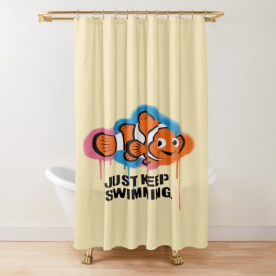 Finding Nemo Just Keep Swimming Shower Curtain