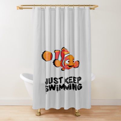 Just Keep Swimming Shower Curtain