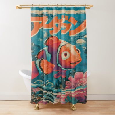 Vintage Warned Nemo Poster Shower Curtain