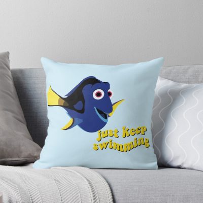 Dory Just Keep Swimming Throw Pillow