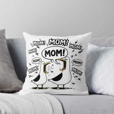 Mommy Mom Seagulls Mother Bird Ocean Mother S Day Throw Pillow