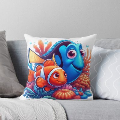 Dory And Nemo Pullover Throw Pillow