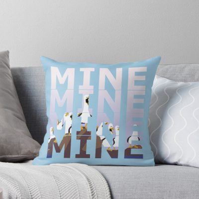 Mine Seagull Throw Pillow