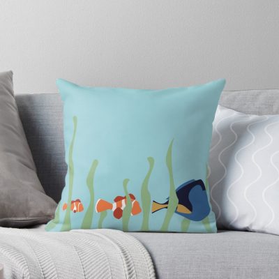 Just Keep Swimming Throw Pillow