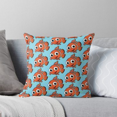 Baby Nemo Clownfish Throw Pillow