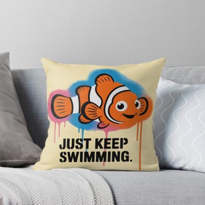 Finding Nemo Just Keep Swimming Throw Pillow